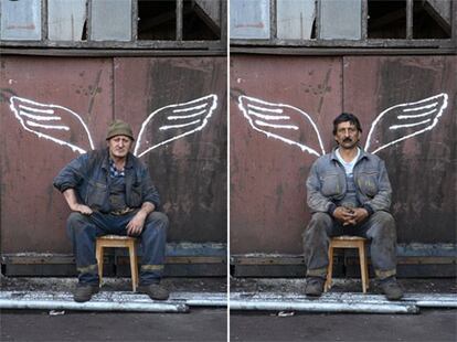 Fotografías de la serie sobre los mineros serbios realizada por Igor Grubic que se expone en la Manifesta.