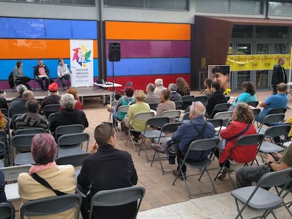 Debat de la CUP a Palamós, aquest dissabte.