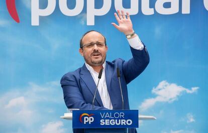 El presidente del PP de Cataluña, Alejandro Fernández. 
 