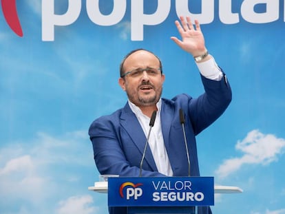 El presidente del PP de Cataluña, Alejandro Fernández. 
 