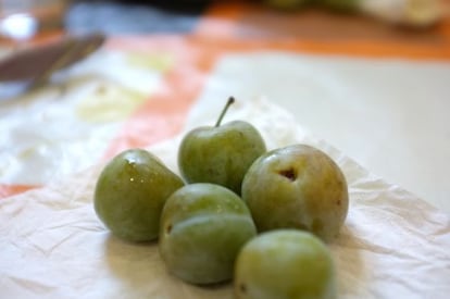 Y de postre, fruta: ciruelas claudias