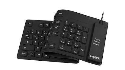 Teclado flexible de silicona que puede plegarse para viajar