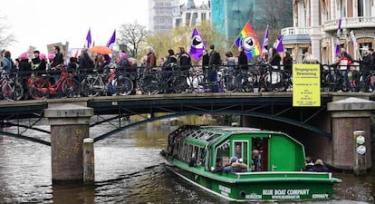 Manifestaci&oacute;n antirracista, el s&aacute;bado en Amsterdam.