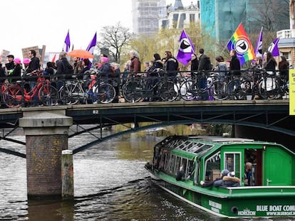 Manifestaci&oacute;n antirracista, el s&aacute;bado en Amsterdam.