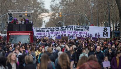 Manifestación del 8 de marzo en Barcelona.