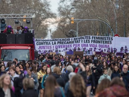 Manifestación del 8 de marzo en Barcelona.