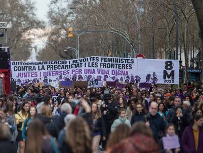 Manifestació del 8 de març a Barcelona.