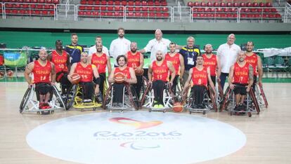 La selección española de baloncesto en silla de ruedas, en Río 2016.