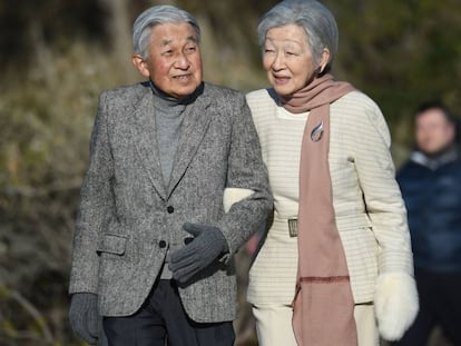 Los emperadores Akihito y Michiko, en la ciudad de Hayama, en la prefectura de Kanagawa, Japón, en enero de 2019.