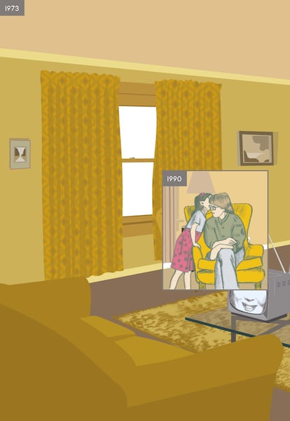 Una de las viñetas que forma parte de 'Aquí', de Richard McGuire