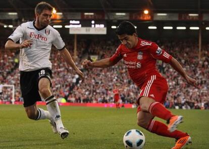 Luis Suárez, en un partido contra el Fulham.