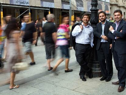 De izquierda a derecha, César Calderón, Sergio Cortés y Marc Vidal.