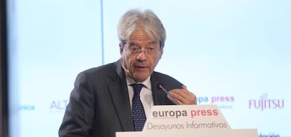 El comisario europeo de Economía, Paolo Gentiloni.