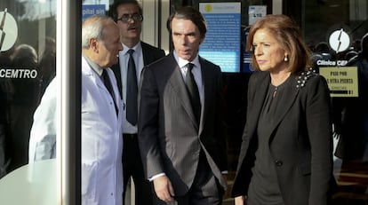 El expresidente del Gobierno José María Aznar y su esposa, Ana Botella, en una imagen de archivo.