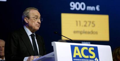 Florentino Pérez, presidente de ACS, en una imagen de archivo.