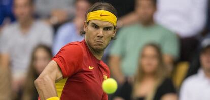 Nadal, durante el duelo contra Torpegaard.