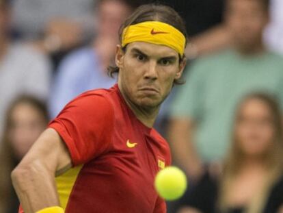 Nadal, durante el duelo contra Torpegaard.