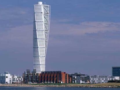 El rascacielos Turning Torso, en Malmoe (Suecia).