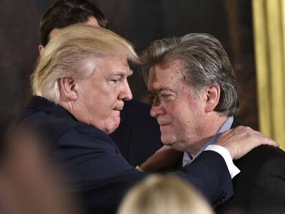 Trump y Bannon, el pasado enero en la Casa Blanca