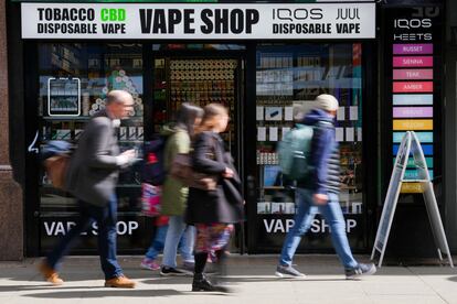 Tienda de vapeo en Londres.