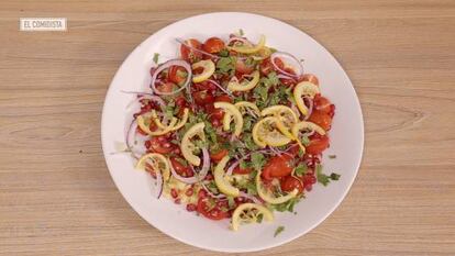 Ensalada de tomatitos y lim&oacute;n asado