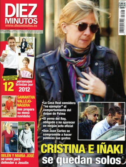 Portada de la revista <i>Diez Minutos</i>, del 14 al 21 de diciembre de 2011