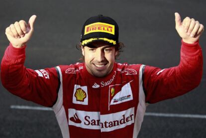 Alonso celebra el segundo puesto
