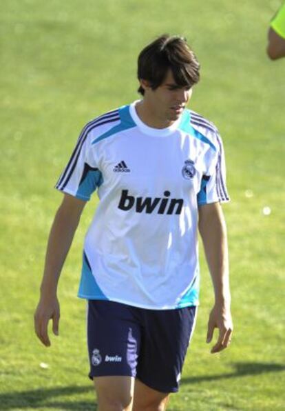 Kaká, en un entrenamiento de este curso.