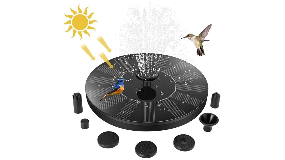 Fuente solar para piscina y otros recipientes acuáticos del jardín.