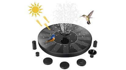 fuente de agua solar para el jardín