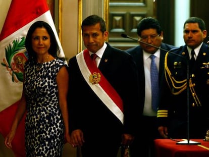 Nadine Heredia e seu marido, o presidente do Peru, Ollanta Humala.