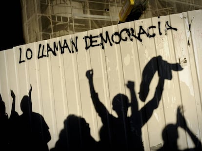 Protesta en Madrid contra el elevado desempleo juvenil en 2011, en uno de los peores momentos de la crisis econ&oacute;mica.