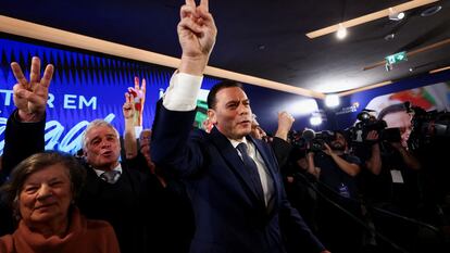 El líder de Alianza Democrática (AD), Luis Montenegro tras resultar vencedor en las elecciones de Portugal este domingo