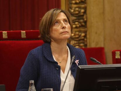 La presidenta del Parlament, Carme Forcadell, en octubre de 2016.