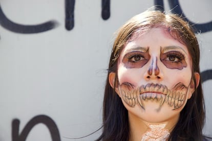 Los rostros de las mujeres que asistieron a la marcha. Carmen Márquez, 23 años.