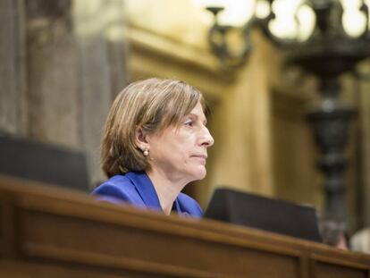 La presidenta del Parlament , Carme Forca dell.