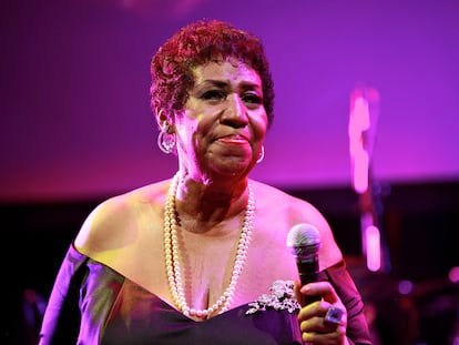 Aretha Franklin durante un concierto en Nueva York, en mayo de 2011.