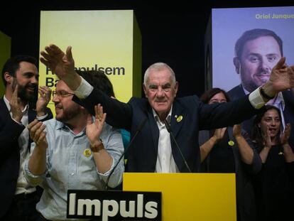 Ernest Maragall celebra el resultat de les eleccions.