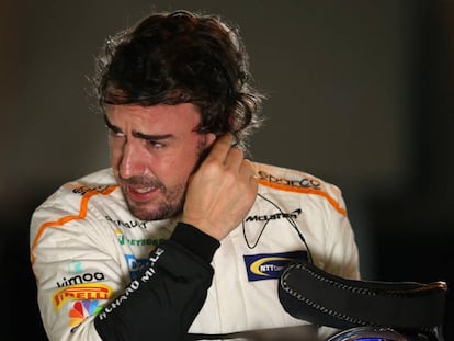 Alonso, tras la crono del GP de Bahréin.