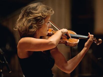 La virtuosa del viol&iacute;n Anne Sophie Mutter, durante uno de sus conciertos. 