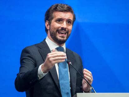 El presidente del PP, Pablo Casado.