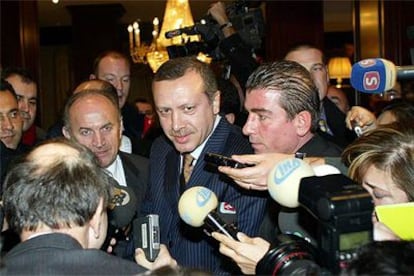 El primer ministro de Turquía, Recep Tayyip Erdogan, ayer en Bruselas.
