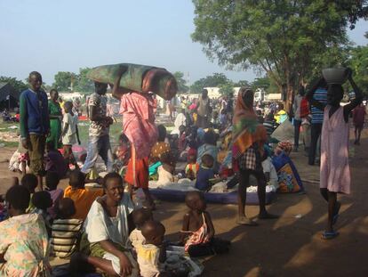 Desplazados por los enfrentamientos armados en Yuba, Sudán del Sur.