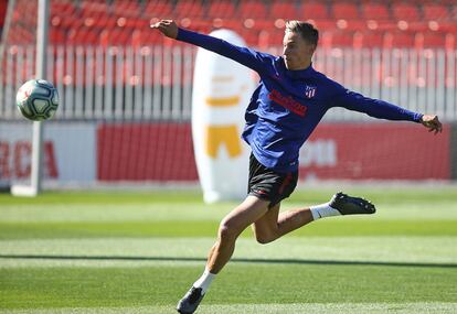 Marcos Llorente, en último entrenamiento del Atlético en el Cerro del Espino de Majadahonda. EFE/atleticodemadrid.com.