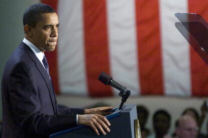 Barack Obama, en una conferencia sobre economía en el Savannah Technical College, en Georgia.