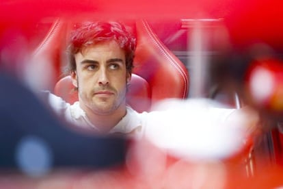 Fernando Alonso during practice for the Singapore Formula 1 Grand Prix.