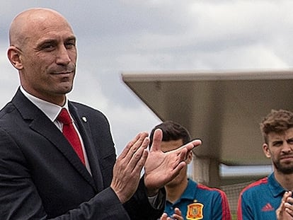 Luis Rubiales y Gerard Piqué, en una imagen de 2018.
