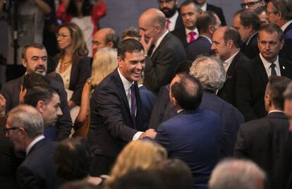 El presidente del Gobierno Pedro Sánchez, en un momento del acto.