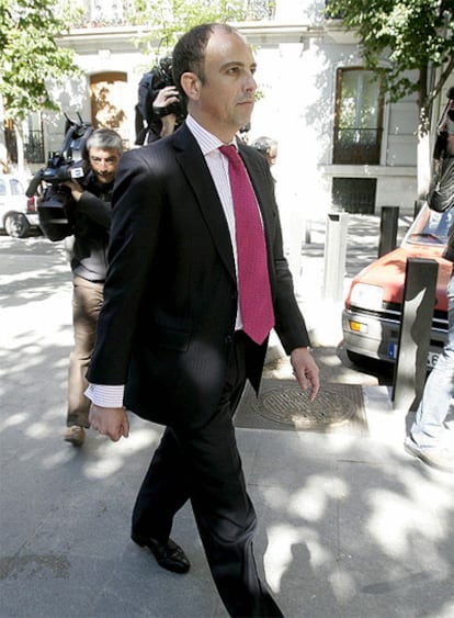 Benjamín Martín Vasco, esta mañana a su llegada al Tribunal Superior de Justicia de Madrid