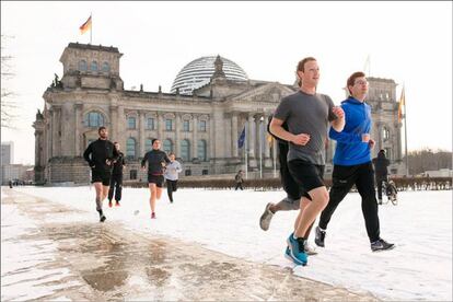 Mark Zuckerberg, corriendo en Berlín.